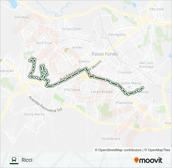 10 RICCI / GARDEN Bus Line Map