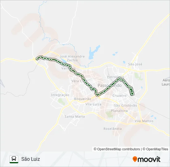 14 BR 285 / SÃO LUIZ Bus Line Map