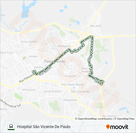 14 BR 285 / SÃO LUIZ Bus Line Map