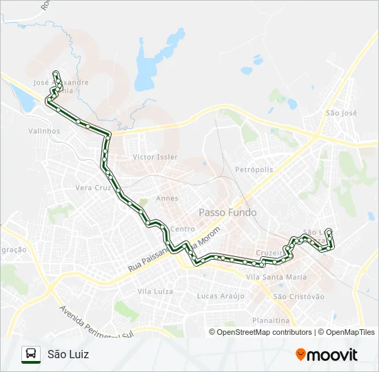 15 SÃO LUIZ / ZACCHIA Bus Line Map