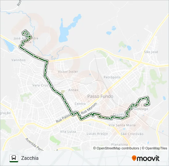 15 SÃO LUIZ / ZACCHIA Bus Line Map
