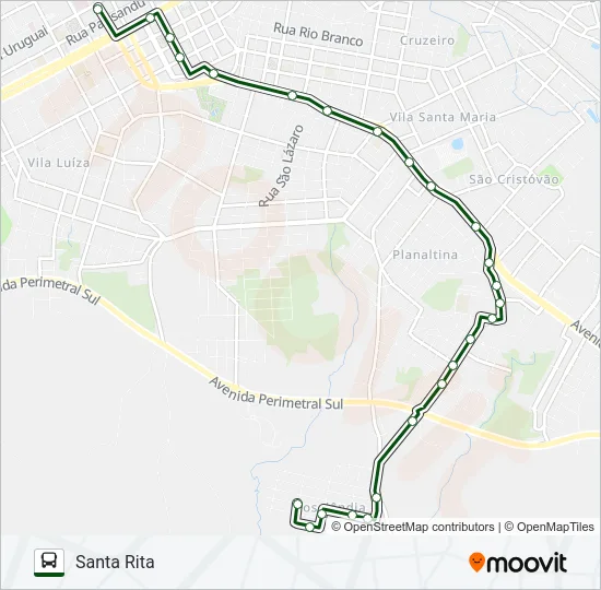 26 CENTRO / ROSELÂNDIA Bus Line Map