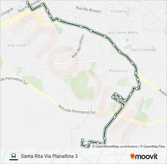 26 CENTRO / ROSELÂNDIA Bus Line Map