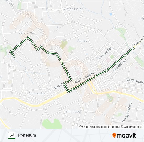 Mapa de 05 OPERÁRIA / PETRÓPOLIS de autobús