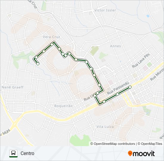 Mapa da linha 05 OPERÁRIA / PETRÓPOLIS de ônibus