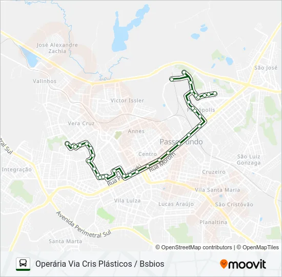 05 OPERÁRIA / PETRÓPOLIS Bus Line Map