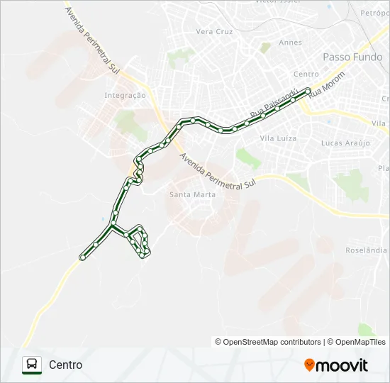 TA1 SÃO JOSÉ / SEMINÁRIO Bus Line Map