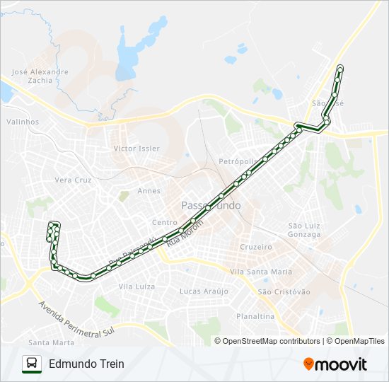 Mapa de 03 EDMUNDO TREIN / SÃO JOSÉ de autobús