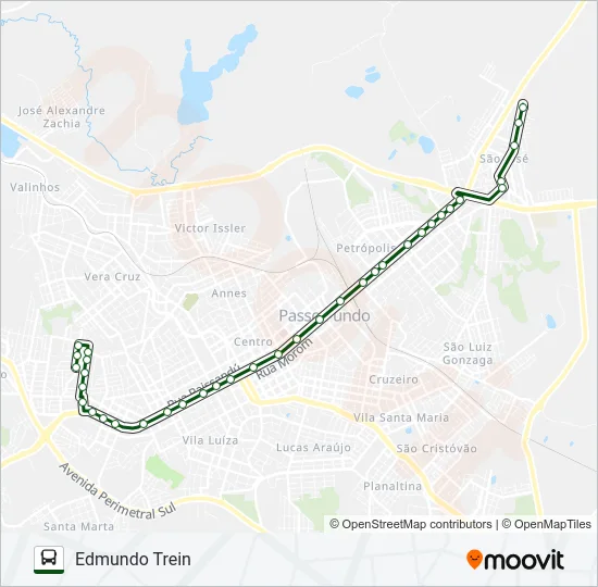 03 EDMUNDO TREIN / SÃO JOSÉ Bus Line Map