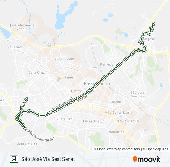 03 EDMUNDO TREIN / SÃO JOSÉ bus Line Map