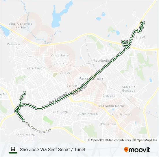 03 EDMUNDO TREIN / SÃO JOSÉ Bus Line Map