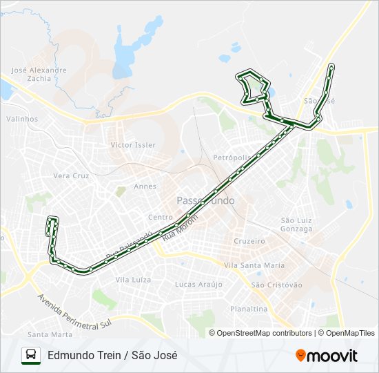 03 EDMUNDO TREIN / SÃO JOSÉ bus Line Map