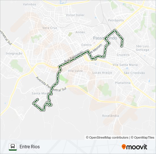 Como chegar até onibus Vila Fatima x Santa Maria em Passo Fundo de