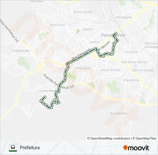12 SANTA MARTA / ENTRE RIOS Bus Line Map