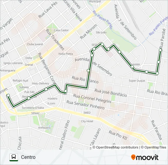12 SANTA MARTA / ENTRE RIOS Bus Line Map