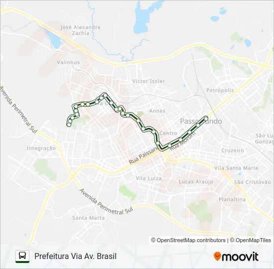 20 PETRÓPOLIS / NENÊ GRAEFF Bus Line Map