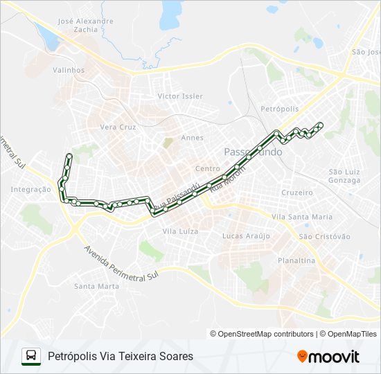 20 PETRÓPOLIS / NENÊ GRAEFF bus Line Map