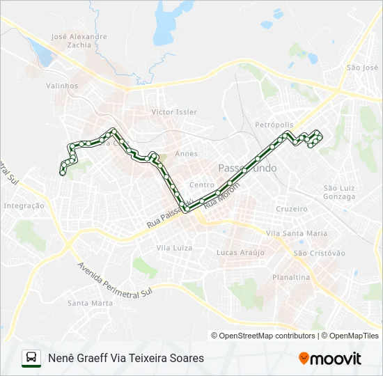 20 PETRÓPOLIS / NENÊ GRAEFF Bus Line Map
