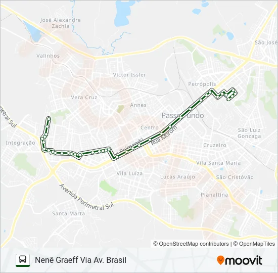 20 PETRÓPOLIS / NENÊ GRAEFF Bus Line Map