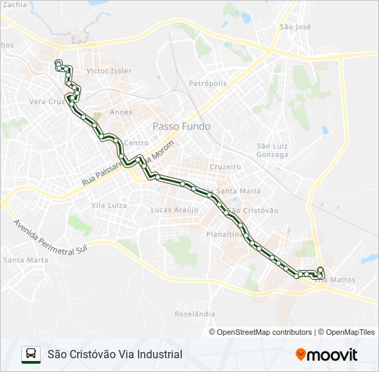 01 VERA CRUZ / SÃO CRISTOVÃO bus Line Map