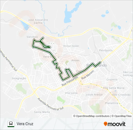 01 VERA CRUZ / SÃO CRISTOVÃO Bus Line Map