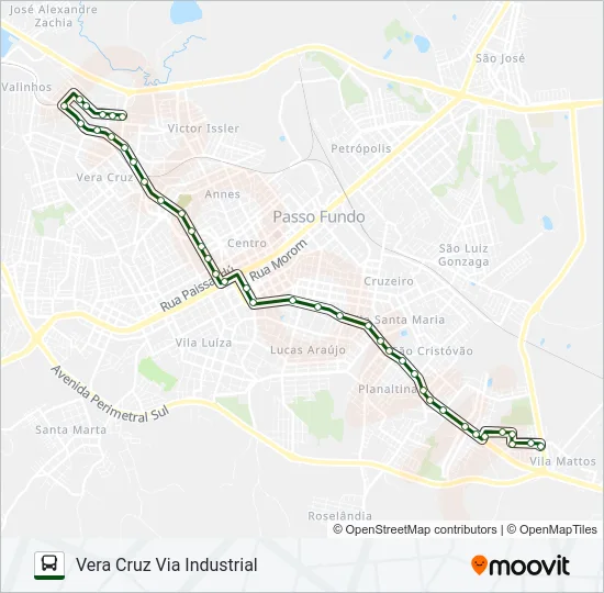 01 VERA CRUZ / SÃO CRISTOVÃO Bus Line Map