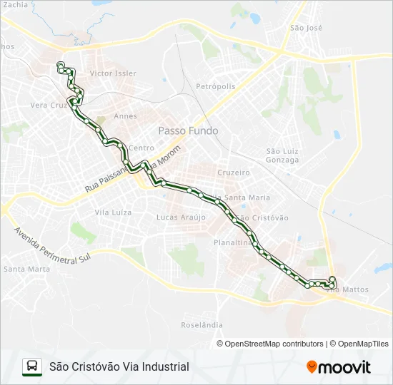 01 VERA CRUZ / SÃO CRISTOVÃO Bus Line Map