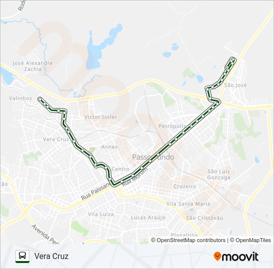 Mapa da linha 27 LEONARDO ILHA / VERA CRUZ de ônibus