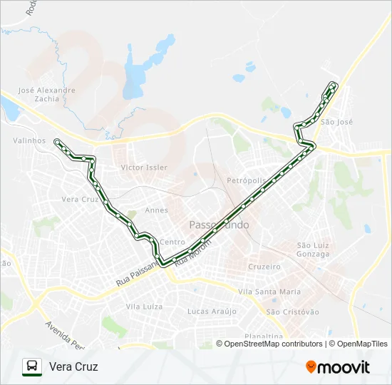 27 LEONARDO ILHA / VERA CRUZ Bus Line Map