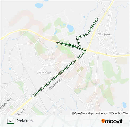 27 LEONARDO ILHA / VERA CRUZ Bus Line Map