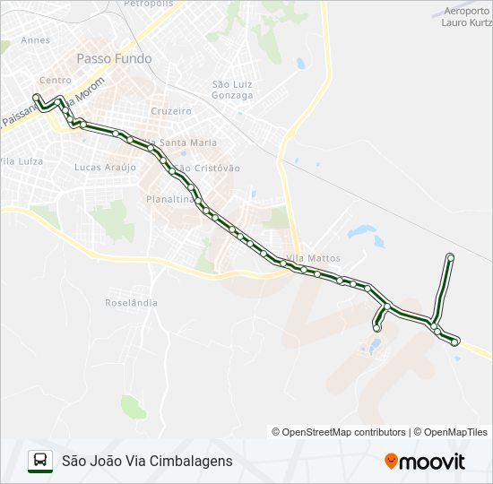 Mapa da linha 09 PRAÇA TAMANDARÉ / SÃO JOÃO de ônibus