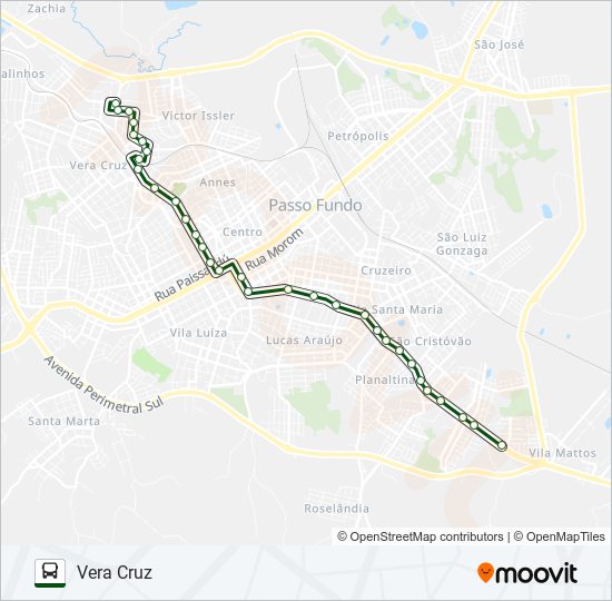 TA2 VERA CRUZ / SÃO CRISTOVÃO bus Line Map