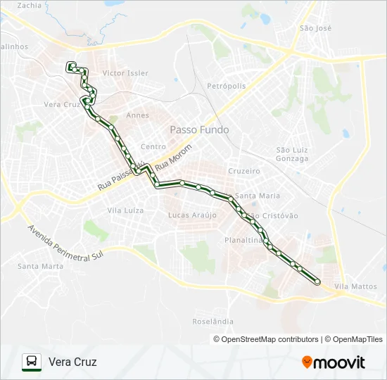 TA2 VERA CRUZ / SÃO CRISTOVÃO Bus Line Map