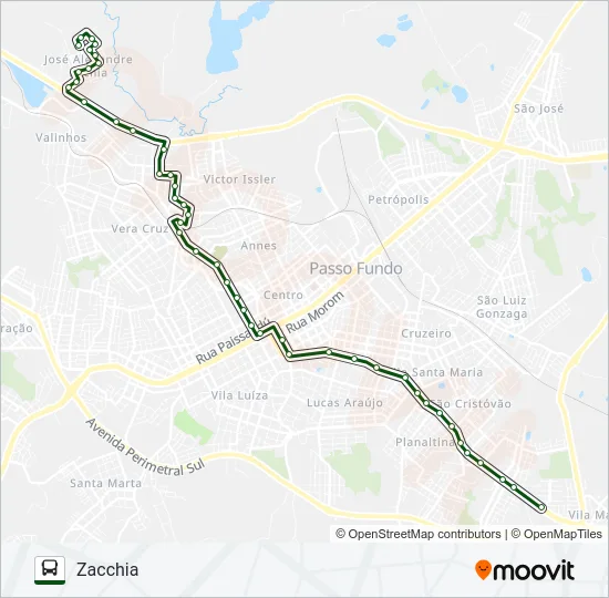TA2 VERA CRUZ / SÃO CRISTOVÃO Bus Line Map