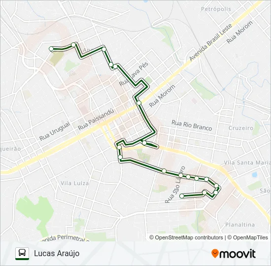 TA3 VILA FÁTIMA / LUCAS ARAÚJO Bus Line Map