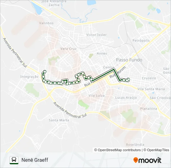 TA4 VILA RODRIGUES / NENÊ GRAEFF Bus Line Map