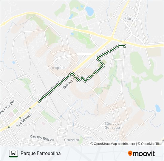 13 LUCAS ARAÚJO / PARQUE FARROUPILHA bus Line Map