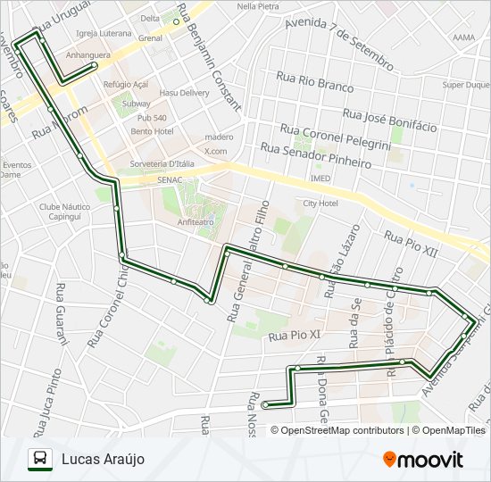 Mapa de 13 LUCAS ARAÚJO / PARQUE FARROUPILHA de autobús