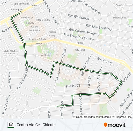 Mapa de 13 LUCAS ARAÚJO / PARQUE FARROUPILHA de autobús