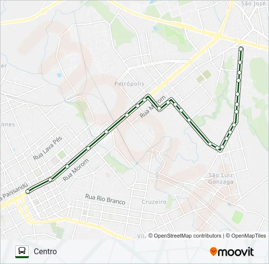 13 LUCAS ARAÚJO / PARQUE FARROUPILHA Bus Line Map