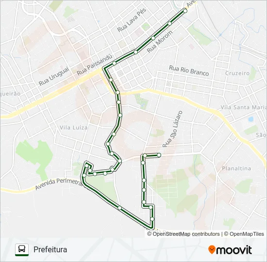13 LUCAS ARAÚJO / PARQUE FARROUPILHA Bus Line Map