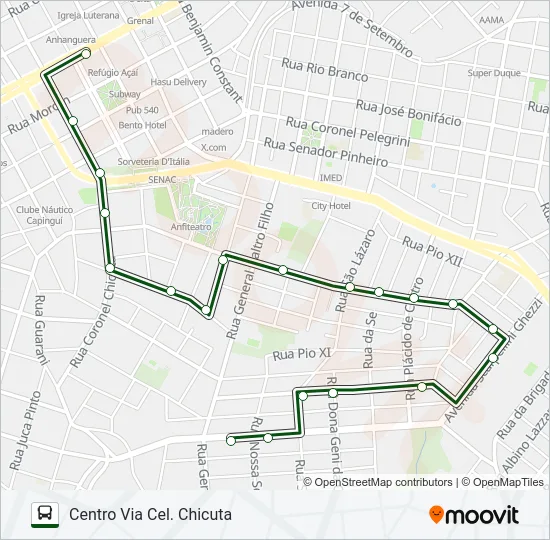 13 LUCAS ARAÚJO / PARQUE FARROUPILHA Bus Line Map