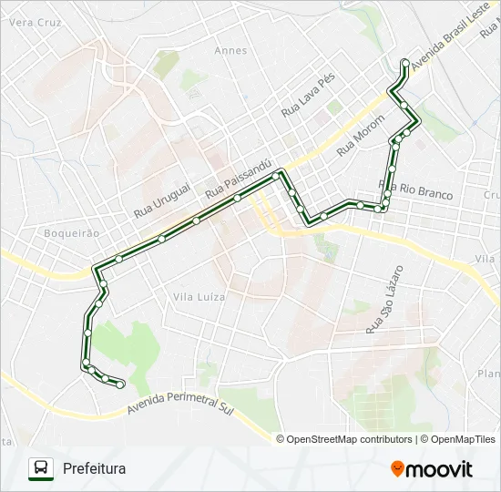 31 MENINO DEUS / PREFEITURA VIA RODOVIÁRIA Bus Line Map