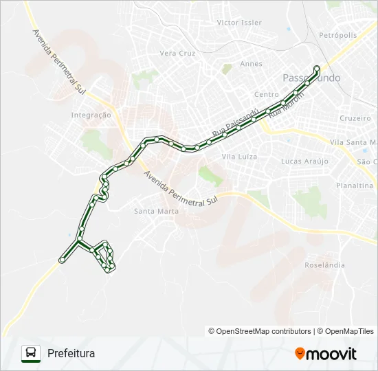 32 NOSSA SENHORA APARECIDA / SÃO CRISTÓVÃO Bus Line Map