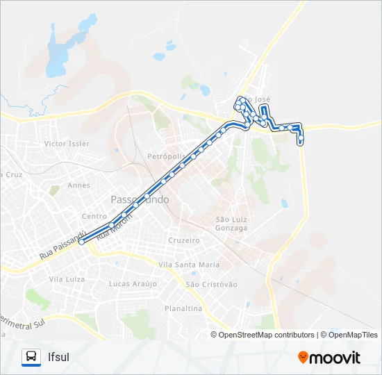 19 SÃO JOSÉ / SECCHI Bus Line Map