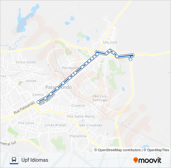 19 SÃO JOSÉ / SECCHI Bus Line Map