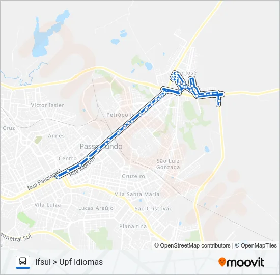 19 SÃO JOSÉ / SECCHI Bus Line Map