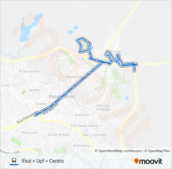 19 SÃO JOSÉ / SECCHI Bus Line Map