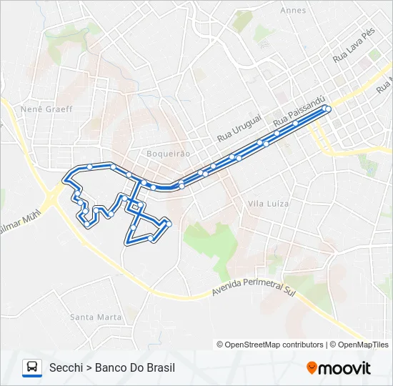 19 SÃO JOSÉ / SECCHI Bus Line Map