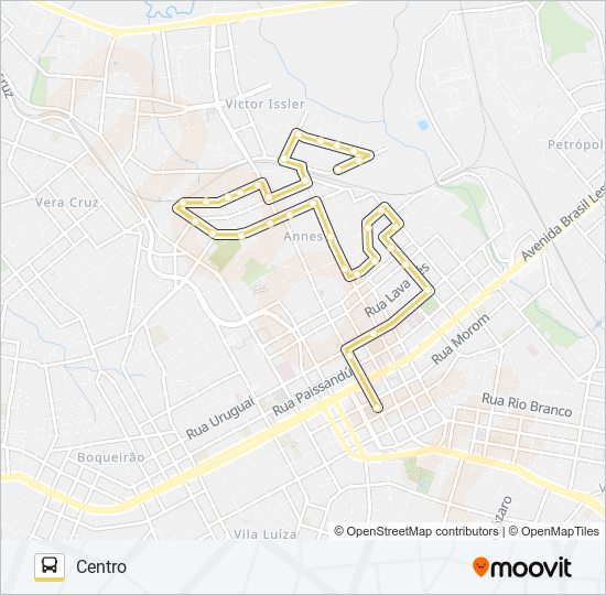 Mapa da linha 02 SANTA MARIA / VILA FÁTIMA de ônibus